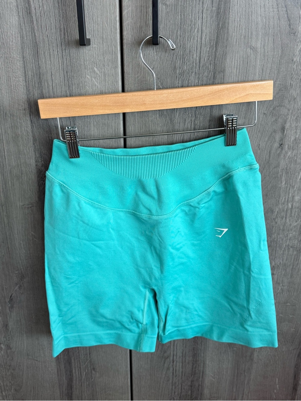 Gymshark Teal High-Waist Seamless Bike Shorts